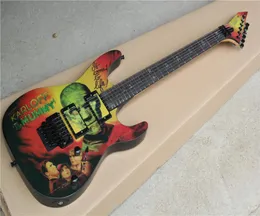 Custom Kirk Hammett Ltd KH3 Karloff Mummy Электро -гитара на заказ на заказ Amp Airbrushed By Eye Kandi EMG Пикапы Floyd Rose Trem5871405