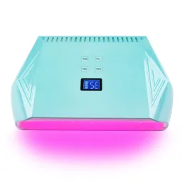 Kits 128w Cordless Powerful Red Light Dual Hand Uv Led Nail Lamp Manicure Rechargeable Battery Nail Dryer Curing Uv Gel Twohanded