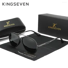 Okulary przeciwsłoneczne Kingseven klasyczna spolaryzowana marka Pilot Pilot Driving Eyewear Męskie okulary Uv400 Ochrona zablokowania