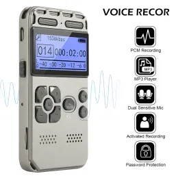 Recorder 8G Large Capacity Digital Voice Recorder Professional HD Onebutton Record Noise Reduction Dictaphone USB Rechargeable Recorder