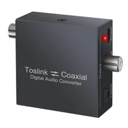 Accessories Bidirectional Coaxial Converter,optical Spdif Toslink to Coaxial Toslink and Coaxial to Optical Spdif Toslink Converter