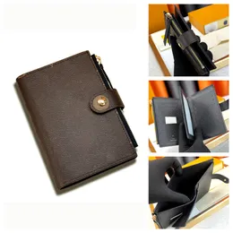 Lyxig vikbar plånbok unisex multifunktionell plånbok Pass Cover Designer korthållare plånbok brun blomma vintage plånbok förare licensväska kvinnor koppling