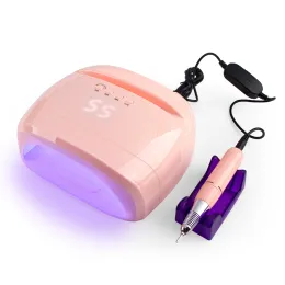 Connectors Portable Cordless 2in1 Nail Drill 30000rpm with Led Nail Lamp 78w Uv Led Nail Dryer Hine Nail Light Curing Gel High Power