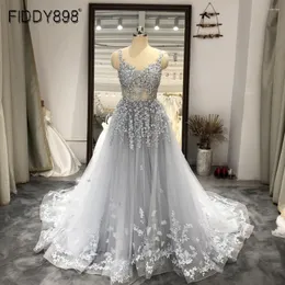 Parti Elbiseleri Fiddy898 Zarif Akşam Straps Aplike Boncuklu Çiçek Özel Yapımı Balo Dress Tren Vestido De Festa Longo