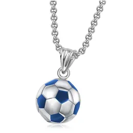 Colares pendentes Moda Moda de aço inoxidável colar de futebol masculino Mulheres de jóias esportivas Droga de gotas de pingentes DHVX3