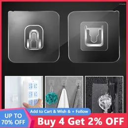 Hooks Self Door Load Rack Sucker Seamless Suction Adhesive Sticky Transparent Heavy Duty Strong Wall Hangers For Kitchen Badroom