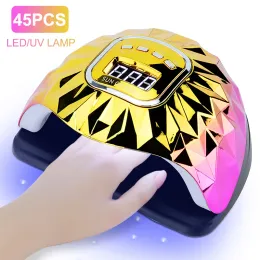 Lâmpada de UV LED de secadores 90W para unhas 45LEDS Lâmpada de secagem em gel com sensor inteligente Profissional Dreques de unhas Manicure Salon Equipment