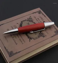 Chouxiongluwei Fat Short Clip Ballpoint ручка красная деревянная серебряная канцелярская канцелярская принадлежности.