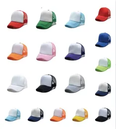 Sublimering tom cap colorblock hatt kepsar mesh cap reklam för logotyp diy termisk överföring boll keps vuxen barn lapptäcke viso8513318
