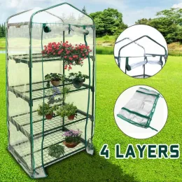 Copri PVC Plant Greenhouse Cover Orchard and Garden Covering Material Garden Greenhouses Mini piante da giardino impermeabile Sala calda