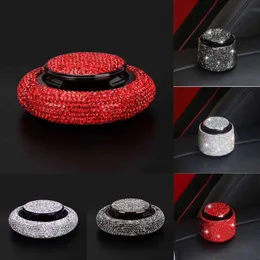 Ny Diamond Air Freshener Crystal Flying Saucer Parfym Rhinestones Decoration Bling Car Accessories Interiör för kvinna