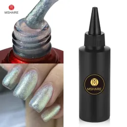 هلام MSHARE معطف قاعدة المطاط الفوار Chamleon Aurora Color Gail Pill Polish شبه دائمة LED LED 100ML