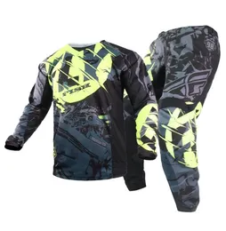 Nya Fly Fish Pants Jersey Combos Motocross Racing Suit Motorcykel Moto Dirt Bike MX ATV Gear Set7391054