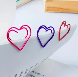 Bulk 300pcs Love Heart a forma di piccola carta Clips di segnalibri per segnalibri per la scuola di ufficio casa 6 Colori6886015