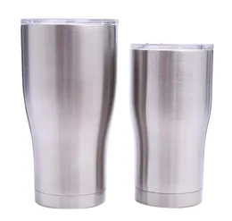 stainless steel curving tumblers 30OZ 20OZ double wall vacuum waist shape water cups insulation beer coffee mugs MMA19085566563