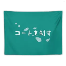 Tapisserier haikyuu aoba Johsai 'styr domstolen' Tapestry Wall Hanging Bedroom Decor