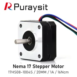 CPUs Puraysit Nema 17 Stepper Motor 20mm 16ncm 1a Nema17 Step Motor 4lead 17hs081004s Motor for Cnc Extruder 3d Printer Motor