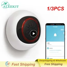 الكاشف 1/3pcs الصوت الذكي ومستشعر الضوء 100DB 2in1 إنذار بطارية USB Dual Power Smart Home مع Smart Life