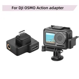 الملحقات ميكروفون 3.5 مم/USBC محول الصوت الخارجي لـ DJI Osmo Action بحجم 3.5 ملم MIC MIC لـ TRS Plug DJI OSMO