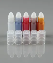 50pieceslot3ml plastrulle på flaskan med rostfritt glasrulle Small Essential Oil Rolleron Exempel Bottle1280844