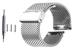 18mm 20mm 22mm 24mm Universal Milanese WatchBand Redução Remessa Relógio Banda Mesh Mesh Soletra de aço Antecedutor pulseira Pulpar preto 2207665372