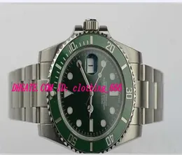 Luxury Watches V5 Asia 2813 Movement Men039s Green 116610LV Rostfritt stål 40mm keramik Ram Sapphire Box Papers Mens Watch W5811100