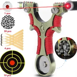 Slingshots Magnetic Grip Slings Shot Laser Aiming Metal Slingshot Outdoor Hunting Shooting Achery High Precision Sling Hunt Acessory