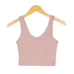 LL Align Tank Top U Bra Yoga Outfit Women Summer Sexy T Shirt Solid Sexy Crop Tops Sleeveless Fashion Vest Female Running Lingerie 18 Colors bralette
