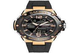 Patentdesign Mode SMAEL 8033 Dual Time 5BAR Lego Bezel Sport Watch1684858