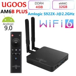 Box UGOOS AM6B Plus Smart TV Box Android 9.0 Amlogic S922XJ 2,2 GHz 4GB DDR4 32 GB ROM WiFI 6 1000m LAN BT5.0 4K HD AM6 SET -Topbox Set Top Box