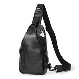 Kadınlar usb göğüs çanta tasarımcısı erkekler messenger crossbody paketi deri omuz çantaları paketi seyahat göğüs çantası bolso hombre kızlar erkek cüzdanlar