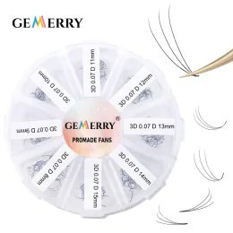 Printers Gemerry 520 Pcs Loose Fans Bulk Premade Fans Lashes High Capacity Russian Volume Sharp Narrow Stem Cluster Eyelash Extensions