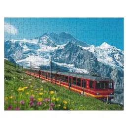 Swiss Alps Train ClassicJigsaw Pozzle Po مخصص القطع بانورز البالغين 240401