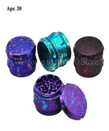 4LAYERS 63mm Aviation Aviation Aluminium Herb Grinder Multi Colori Tobacco Crusher Glaze Colors Gr010181S5976008