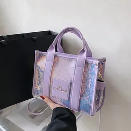 The Tote Bag Womens Stampato Lettere Stampato Sequestro di paillettes Luxury Brand Sple Crossbody Borse Shopping Classic 2023 240323