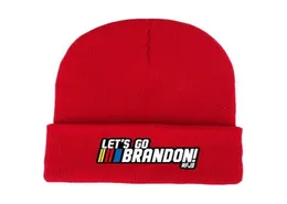 ABD Seçim Mektupları Basılı Unisex Örme Şapka Moda 2021 Kış Sıcak Let039s GO Brandon Çocuklar Kız Kızlar Yün Şapka Kayak Hip3697840