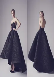 Ashi Studio Black Evening Dresses Sexig stropplös backless Appliques Sequins Prom Gowns Elegant Black Swan Foraml Evening Party Gow8675761