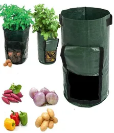 Plantadores Pots 2pcs Plant Brow Grow Garden Garden Potato Pote de Estufa VEGELHA CRESCENDO Hidratante Bolsa vertical Medling2813500