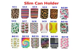 12oz Slim Can Sleeves Drive Holder Neoprene Saco da caixa Pouch3410242