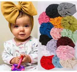 Baby Big Bow Hair Hut Baby Kinder Kinder Stirnbänder weich bequeme Kinder Haarzubehör Kleinkind Neugeborene Baby Haar Band Kopfschmuck 7820959