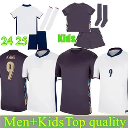 2024 Euro Cup Englands Football Shirt Bellingham Rashford Kane 24 25 Drużyna narodowa koszulka piłkarska dom biały na wyjeździe Purple Men Kit Kit Set Women Saka Rice Mundur