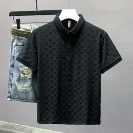 Bordado jacquard weave shirt designer polos camisas masculinas camisetas mulheres moda moda de alta qualidade de gola de roupas de alta qualidade detalhes de colarinho de manga curta polo masculino