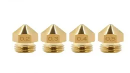 3mm 02mm 03mm 04mm 05mm 175mm 3D Printer Tillbehör MK8 Pointed mässing Munstycke Subband Lettering Copper Extruder Nozzle Makerb3135789