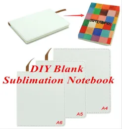 Blank Sublimation Notebook A4A5A6 Sublimation Copertura Puleather Cover Surface Soft Superficie Teatro di trasferimento Blank Csibi di consumo Blank Diy8863139