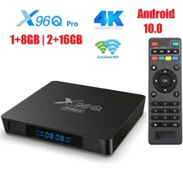 Box X96Q Pro Smart TV Box Android 10.0 Allwinner H313 Quad Core 1+8G 2G 16G ROM 2.4G 5G Dual WiFi 4K HD Set Top Media Player