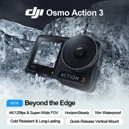 Gimbal DJI Osmo Azione 3 Azione durevole resistente al freddo più recente Max 160 minuti 16m Impossibile ricarica veloce a carico rapido DualScreens