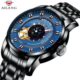 Orologi da polso ailang in acciaio inossidabile in acciaio inossidabile orologio meccanico lussuoso orologio automatico personalizzato luminoso 30m impermeabile reloj 8601