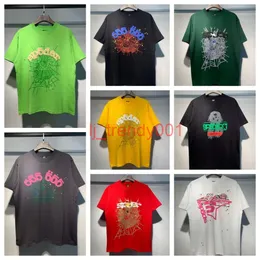 Tshirts Spider Womens Mens T Shirts مصمميون رسالة إطار مطبوع للأزياء Women SP5der 5555 تي شيرت القطن غير الرسمي عالي الجودة العنكبوت المحملات القصيرة sx sx