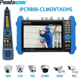 Ekran CCTV Test Cihaz IPC9800CLMOVTADHS 8MP HD AHD TVI CVI SDI IP Test Cihazı 7inch IPS Dokunmatik Ekran Monitörü H.265 4K Video Ekran Test Cihazı