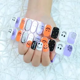 Gel 20 st. Set Beauty Smiley Face Gel Nail Stickers Långvarliga icke -noxiska 3D -nagelkonstklistermärke